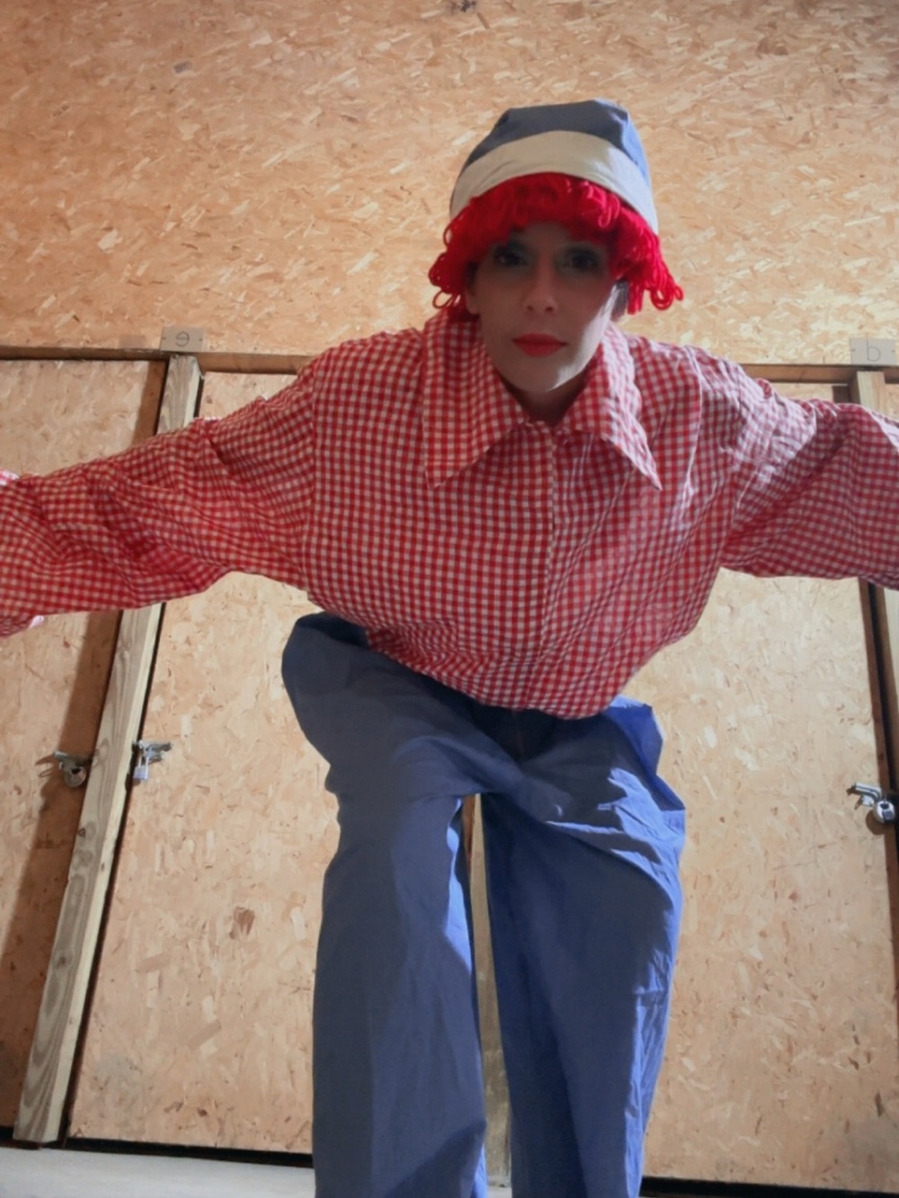 Casual Wide-Leg Blue Pants costume raggedy Andy